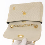 Bally Vintage Chain Shoulder Bag Quilted Leather - image 18
