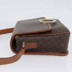 Celine Vintage Macadam Circle Logo Shoulder Bag Canvas and Leather - image 4