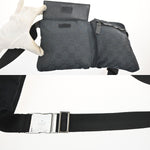 Gucci Vintage Double Belt Bag GG Canvas with Leather Small - image 12
