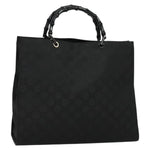 Gucci Vintage Bamboo Handle Tote GG Nylon Medium - image 1
