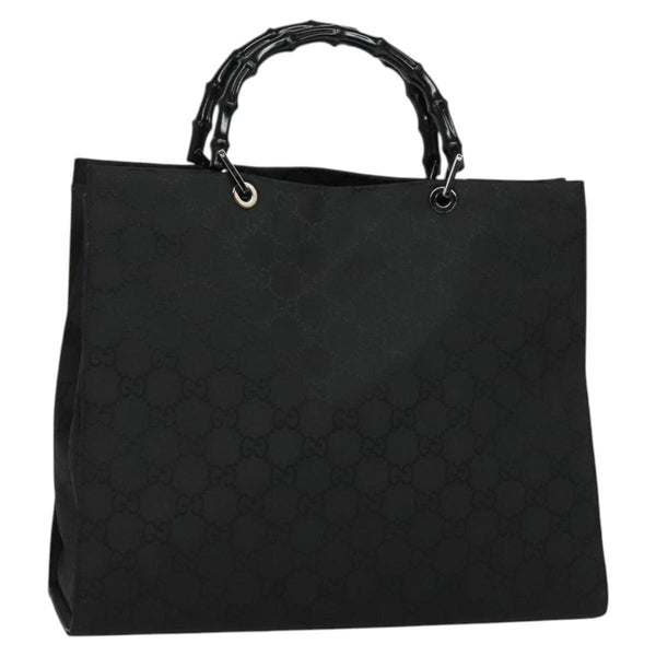 Gucci Vintage Bamboo Handle Tote GG Nylon Medium - image 1