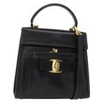 Salvatore Ferragamo Vintage Vara Bow Top Handle Bag Leather Mini - image 1