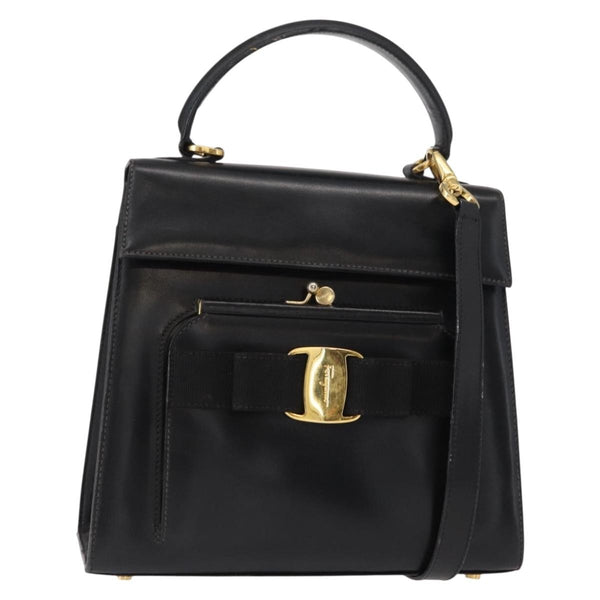 Salvatore Ferragamo Vintage Vara Bow Top Handle Bag Leather Mini - image 1
