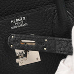 Hermes HAC Birkin Bag Black Fjord with Palladium Hardware 32 - image 19