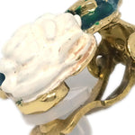 Chanel Vintage CC Camellia Clip-On Earrings Metal - image 3