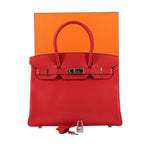 Hermes Birkin Handbag Red Epsom with Palladium Hardware 30 - image 14