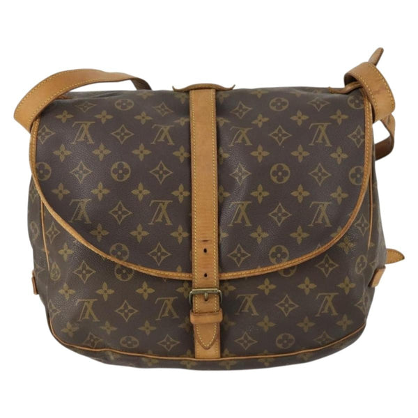 Louis Vuitton Saumur Handbag Monogram Canvas 35