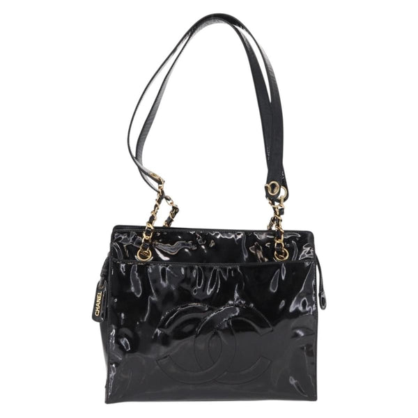 Chanel Vintage Timeless Chain Shoulder Bag Patent Medium - image 1