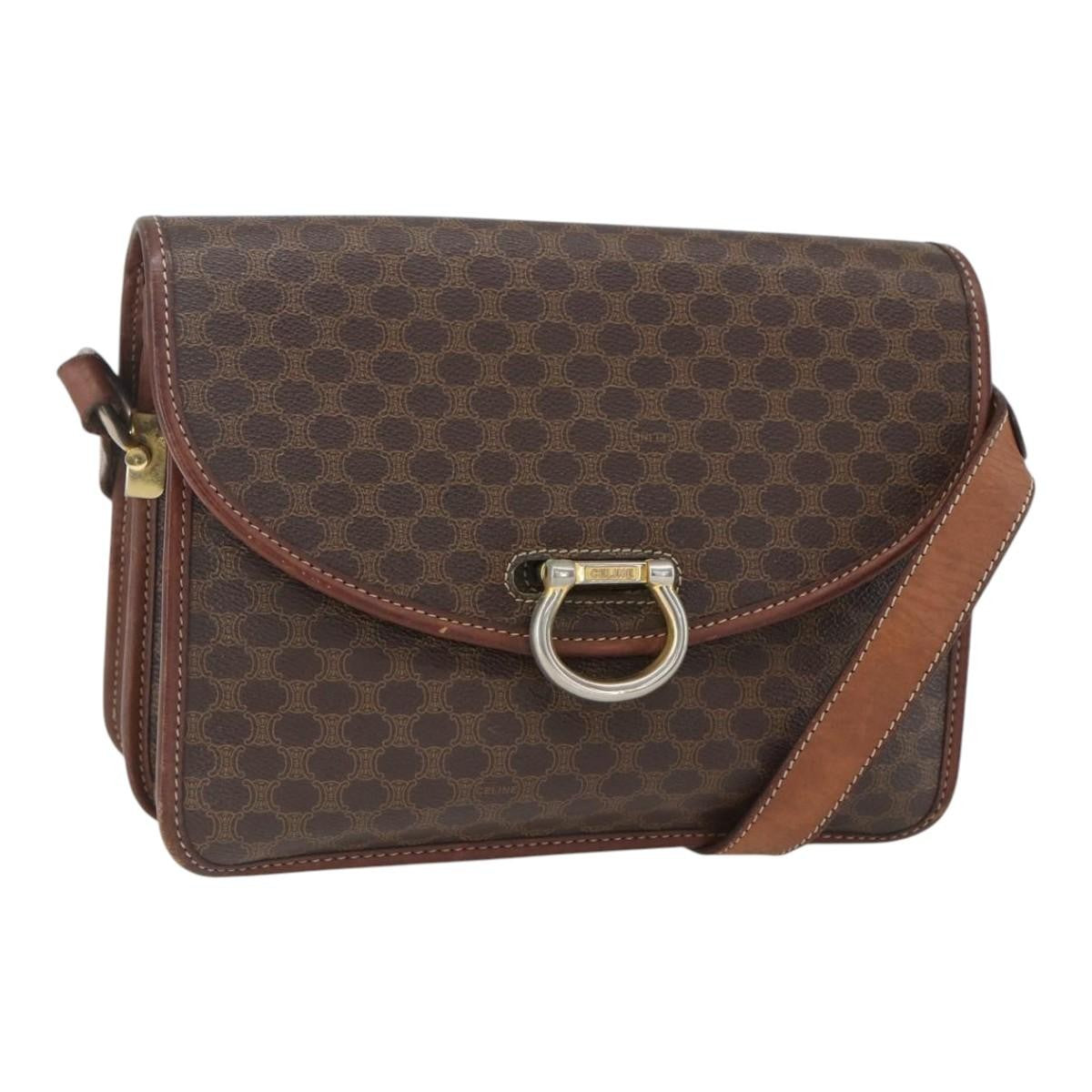 Celine Vintage Macadam Shoulder Bag Canvas Medium - image 1