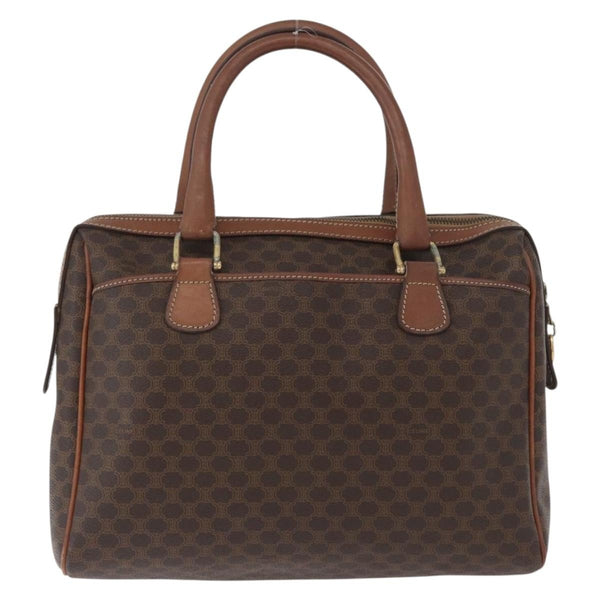 Celine Vintage Macadam Handbag Canvas and Leather