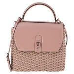 Salvatore Ferragamo Boxyz Top Handle Bag Woven Leather Medium - image 1