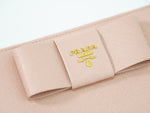 Prada Bow Zip Around Wallet Saffiano Leather Long - image 11