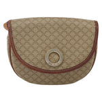 Celine Vintage Macadam Circle Logo Shoulder Bag Canvas and Leather - image 1
