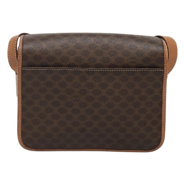 Celine Vintage Macadam Shoulder Bag Canvas and Leather