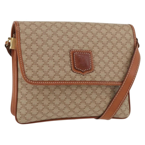 Celine Vintage Macadam Shoulder Bag Canvas and Leather - image 1