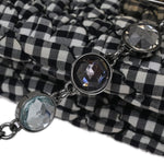 Miu Miu Crystal Clutch Matelasse Gingham Print Canvas Small - image 9