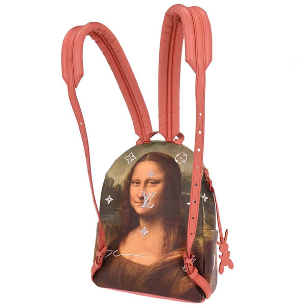 Louis Vuitton Palm Springs Backpack Limited Edition Jeff Koons Da Vinci Print Canvas PM