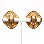 Chanel CC Rhombus Clip-On Earrings Metal - image 2