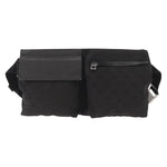 Gucci Vintage Double Belt Bag GG Canvas with Leather Small - image 1