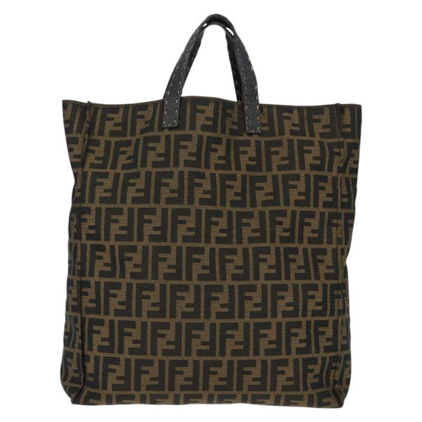 Fendi Open Shopping Tote Zucca Canvas Tall