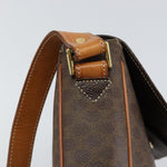 Celine Vintage Macadam Circle Logo Shoulder Bag Canvas and Leather - image 17