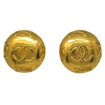 Chanel CC Round Earrings Metal - image 1