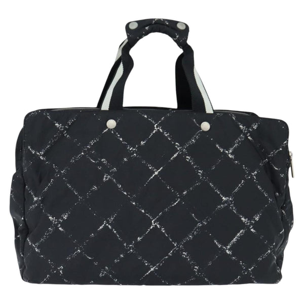 Chanel Travel Line Boston Bag Printed Nylon Small