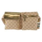 Gucci Vintage Double Belt Bag GG Coated Canvas with Leather - image 20