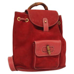 Gucci Vintage Bamboo Backpack Suede Small - image 1