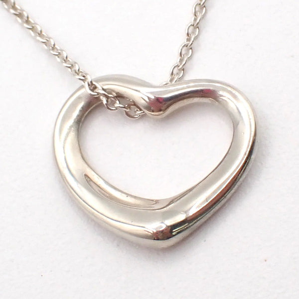 Tiffany & Co. Elsa Peretti Open Heart Pendant Necklace Sterling Silver 16mm