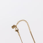 Christian Dior Vintage Logo Round Pendant Necklace Metal and Crystals - image 13