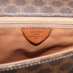 Celine Vintage Macadam Circle Logo Shoulder Bag Canvas and Leather - image 6