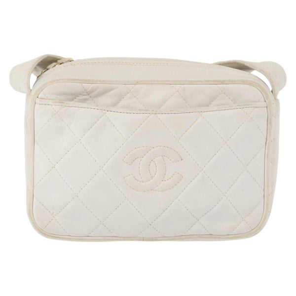 Chanel Vintage Diamond CC Slit Pocket Camera Bag Quilted Leather Small - image 1