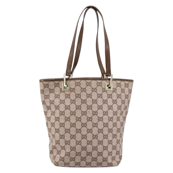 Gucci Vintage Bucket Shopping Tote GG Canvas Small
