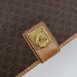 Celine Vintage Macadam Shoulder Bag Canvas and Leather - image 12