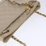Chanel Vintage Slit Pocket Shoulder Bag Quilted Caviar Medium - image 15
