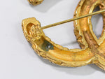 Chanel CC Brooch Textured Metal - image 6