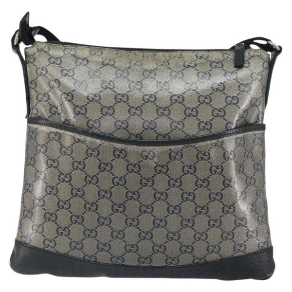 Gucci Zip Messenger Bag GG Canvas with Perforated Leather Medium - image 1