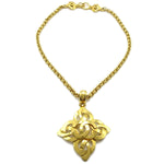 Chanel CC Heart Pendant Necklace Metal - image 1