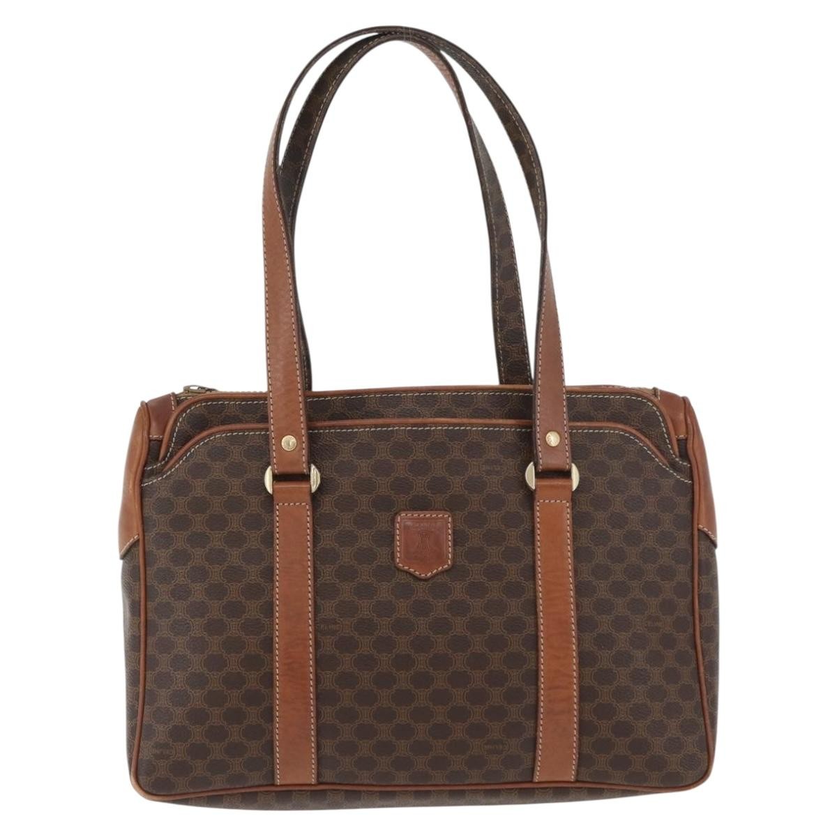 Celine Vintage Macadam Handbag Canvas and Leather - image 1