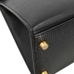 Hermes Kelly Handbag Black Ardennes with Gold Hardware 32 - image 7