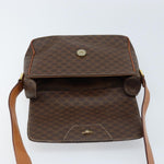 Celine Vintage Macadam Circle Logo Shoulder Bag Canvas and Leather - image 17