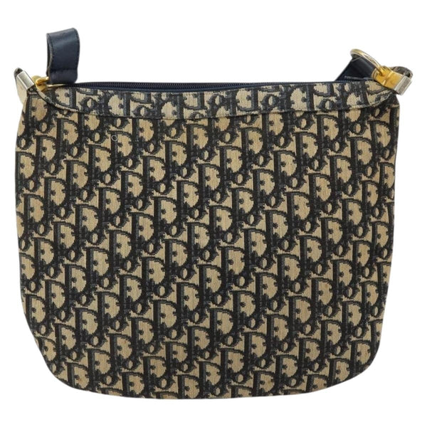 Christian Dior Vintage Trotter Shoulder Bag Canvas medium
