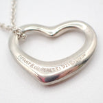 Tiffany & Co. Elsa Peretti Open Heart Pendant Necklace Sterling Silver 16mm - image 9
