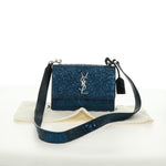 Saint Laurent Sunset Satchel Glitter Small - image 13