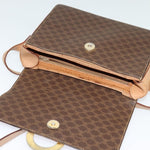 Celine Vintage Macadam Circle Logo Shoulder Bag Canvas and Leather - image 17