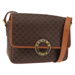 Celine Vintage Macadam Circle Logo Shoulder Bag Canvas and Leather - image 18