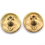 Chanel Vintage CC Round Button Clip-On Earrings Metal - image 2