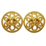 Chanel CC Round Earrings Metal - image 1