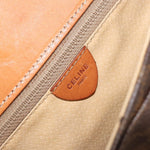 Celine Vintage Macadam Shoulder Bag Canvas and Leather - image 6